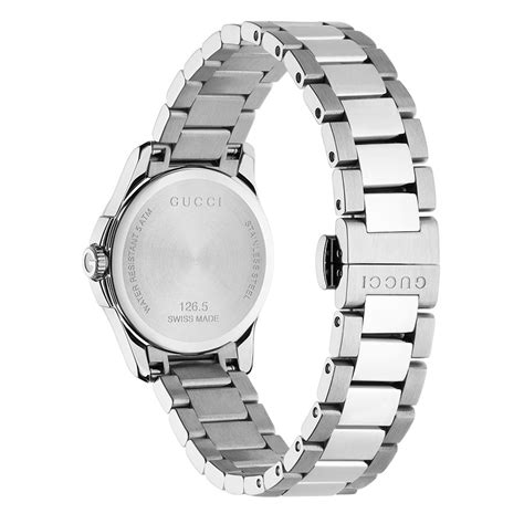 gucci g-timeless 27mm two-tone silver diamond pattern dial watch|Gucci g timeless collection.